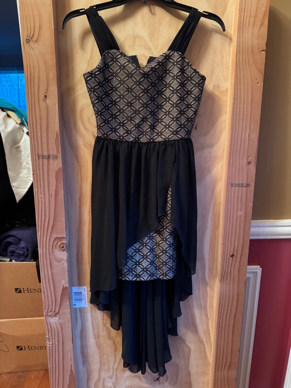BCX Girl. Black & Get High-Low dress